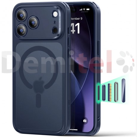 Калъф за iPhone 17 Pro ESR Hybrid Magnetic Camera Control Case Син