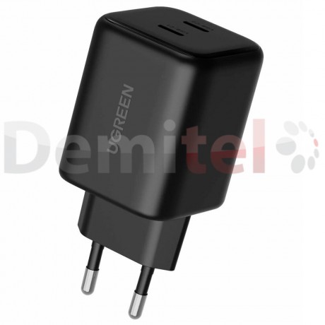 Адаптер UGREEN GaN X525 220V 45W 1xType-C 1xUSB-A
