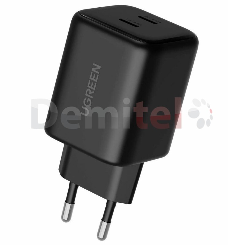Адаптер UGREEN GaN X525 220V 45W 1xType-C 1xUSB-A
