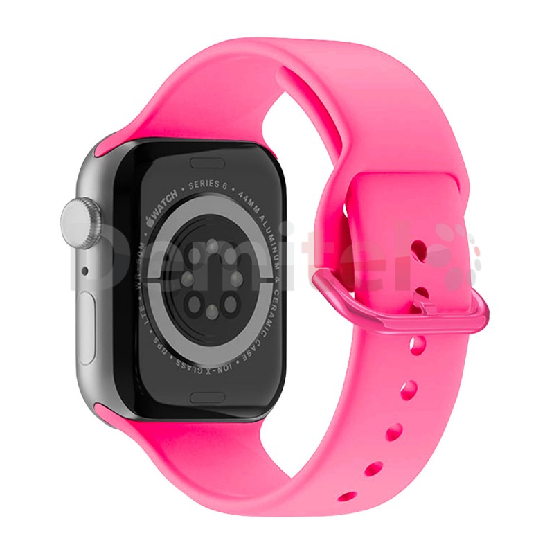 Каишка за Apple Watch 42/44/45/49mm Silicone Simple 2 Светло Розова
