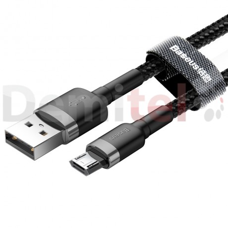 Кабел Baseus Rapid Charge USB-A>MicroUSB 2.4А 1M Черен