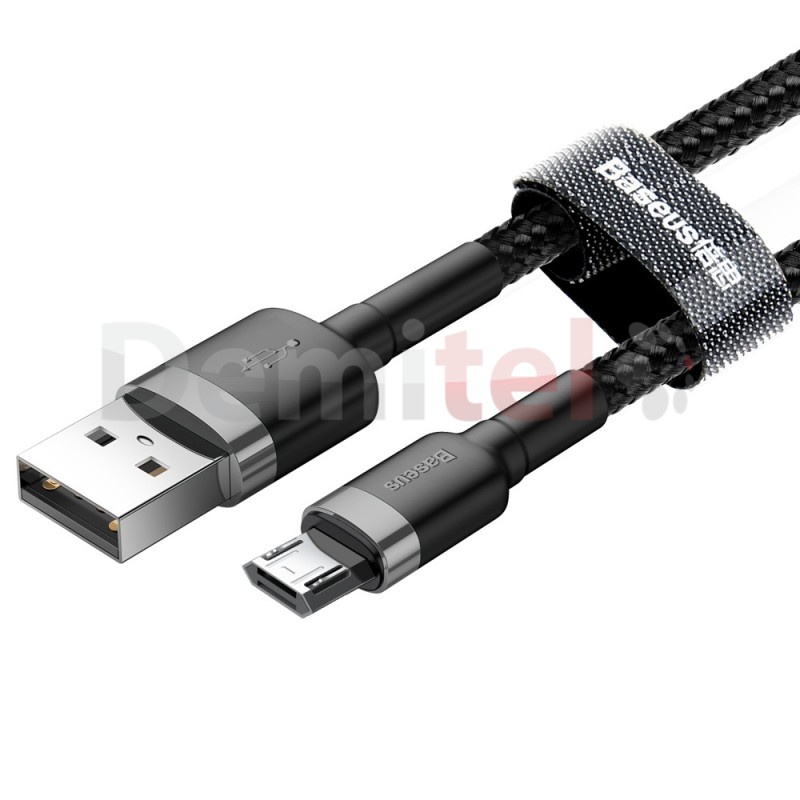 Кабел Baseus Rapid Charge USB-A>MicroUSB 2.4А 1M Черен