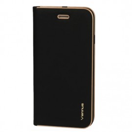 Калъф за Samsung Galaxy A05s Vennus Book Case Черен със златни рамки 