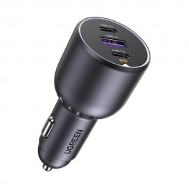 Зарядно за кола UGREEN 3-Port Fast Car Charger 130W 2xType-C 1xUSB Черно 