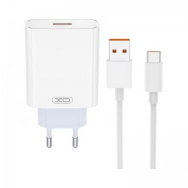 Зарядно XO-L164 Travel Quick Charger 120W + Кабел USB>Type-C Бяло 