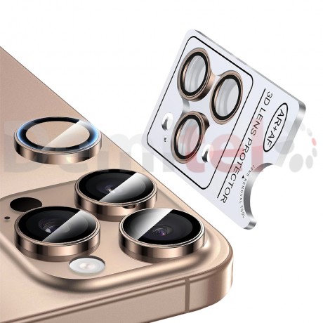 Протектор за камера за iPhone 16 Pro/16 Pro Max Nordic Metal Camera Lens Бронзов 
