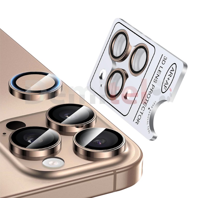 Протектор за камера за iPhone 16 Pro/16 Pro Max Nordic Metal Camera Lens Бронзов 