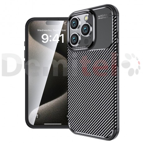 Калъф за Xiaomi Redmi Note 15 Pro AUTO FOCUS Carbon Черен