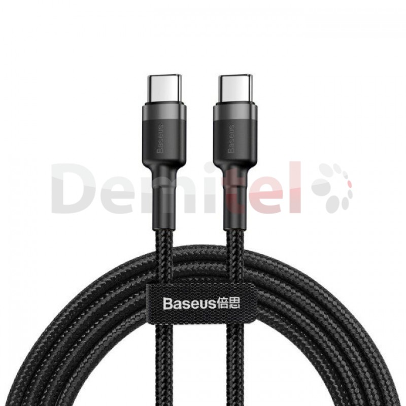 Кабел Baseus Cafule Series Type-C>Type-C PD 2.0 60W Черен 2М