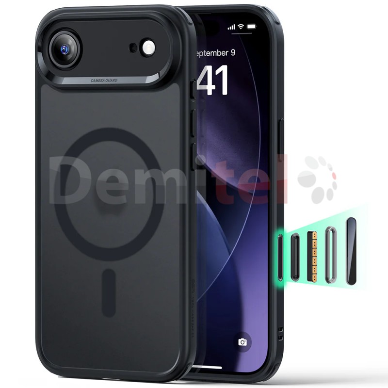 Калъф за iPhone 17 Air ESR Hybrid Case + Camera control Черен