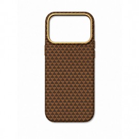 Калъф за iPhone 17 Pro TP-106 Premium Carbon Case Кафяв 