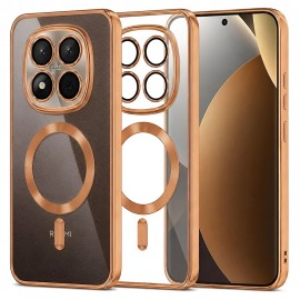 Калъф за Xiaomi Redmi Note 15 Pro Plus/Poco M8 Pro 5G TechSuit Luxury Crystal MagSafe Оранжев 