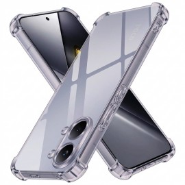 Калъф за Poco X8 Pro Max TechSuit Shockproof Clear Silicone Опушено Черен 