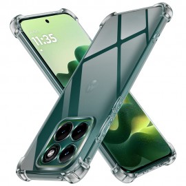 Калъф за Motorola Edge 70 Fusion TechSuit Shockproof Clear Silicone Опушено Черен 