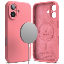 Калъф за iPhone 16 Plus Ringke Silicone Magnetic Case Розов 