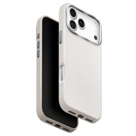 Калъф за iPhone 17 Pro Uniq Lyden Leatherette Case Сив 