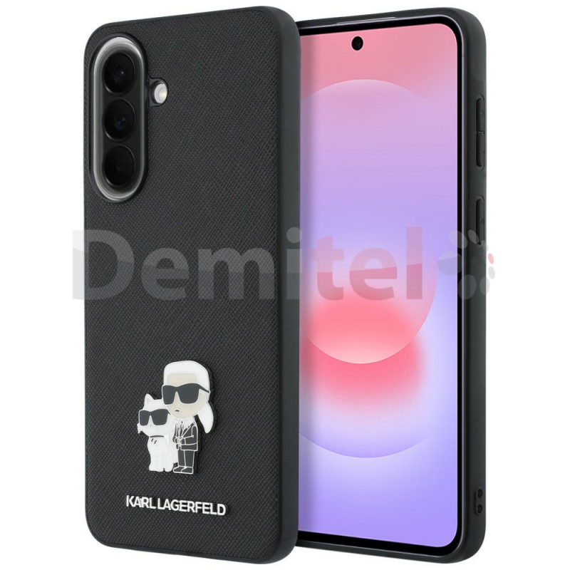 Калъф за Samsung Galaxy A37 Karl Lagerfeld Saffiano Metal Pin Черен