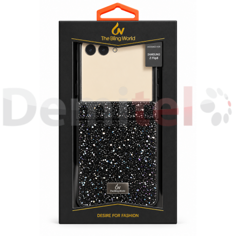 Калъф за Samsung Galaxy Zflip 8 The Bling World Черен