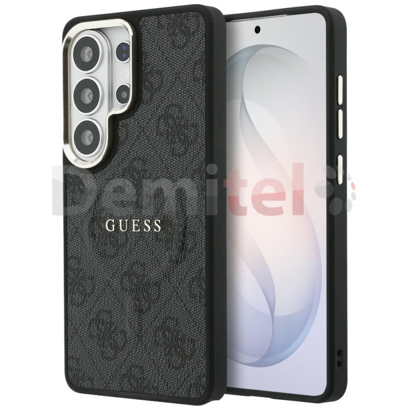 Калъф за Samsung Galaxy S26 Ultra Guess 4G Embossed Ring MagSafe Черен