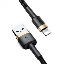Кабел Baseus Data Cable Cafule USB>Lightning 2.4A 480Mbps 1М Черен/Златен 