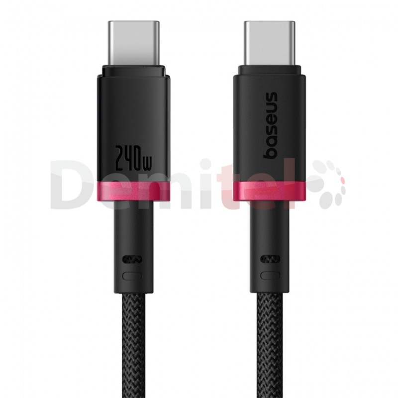 Кабел Baseus Type-C >Type-C 240W Dura 1м Черен/Червен