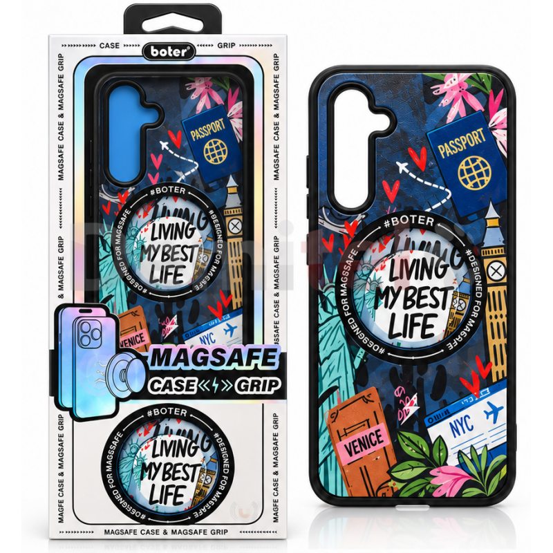 Калъф за Samsung Galaxy A34 BOTER MagSafe + MagPopsocket Best Life