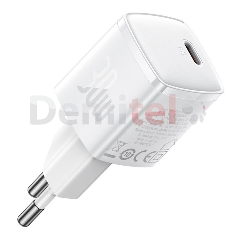 Адаптер Baseus Cube Pro Fast Charger Type-C 30W Бял