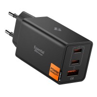 Адаптер Spigen Essential 1xUSB 2xType-C 67W Черно..