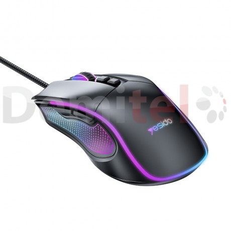 Геймърска мишка Yesido KB20 RGB 7200 DPI USB Черна